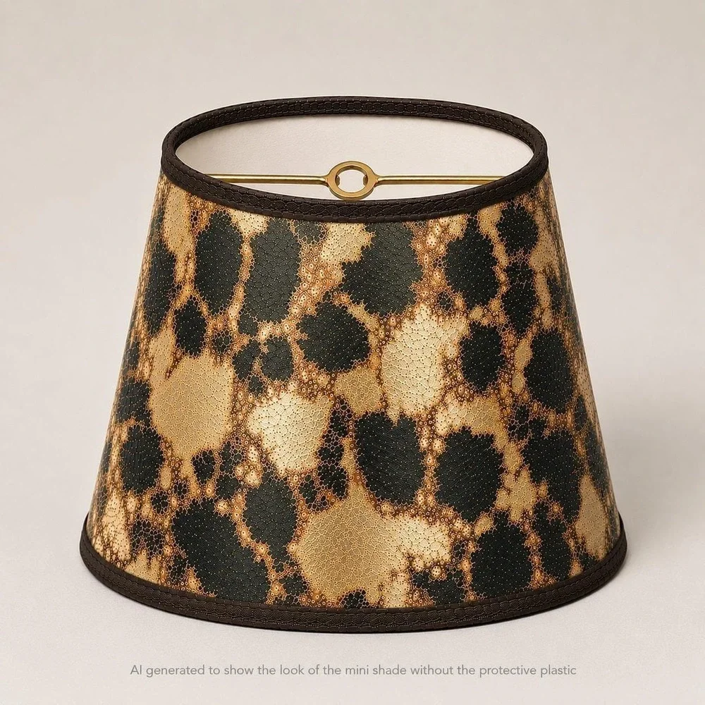 Vintage Tortoise Marbled Clip On Mini Lampshade 4